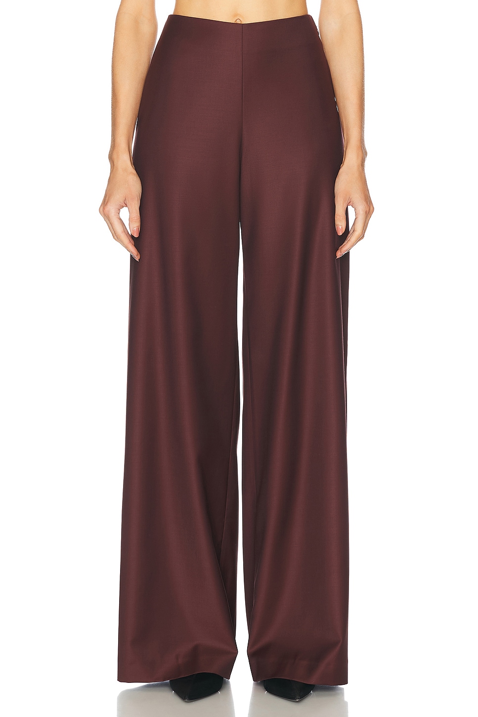 Wide Leg Pant in Burgundy