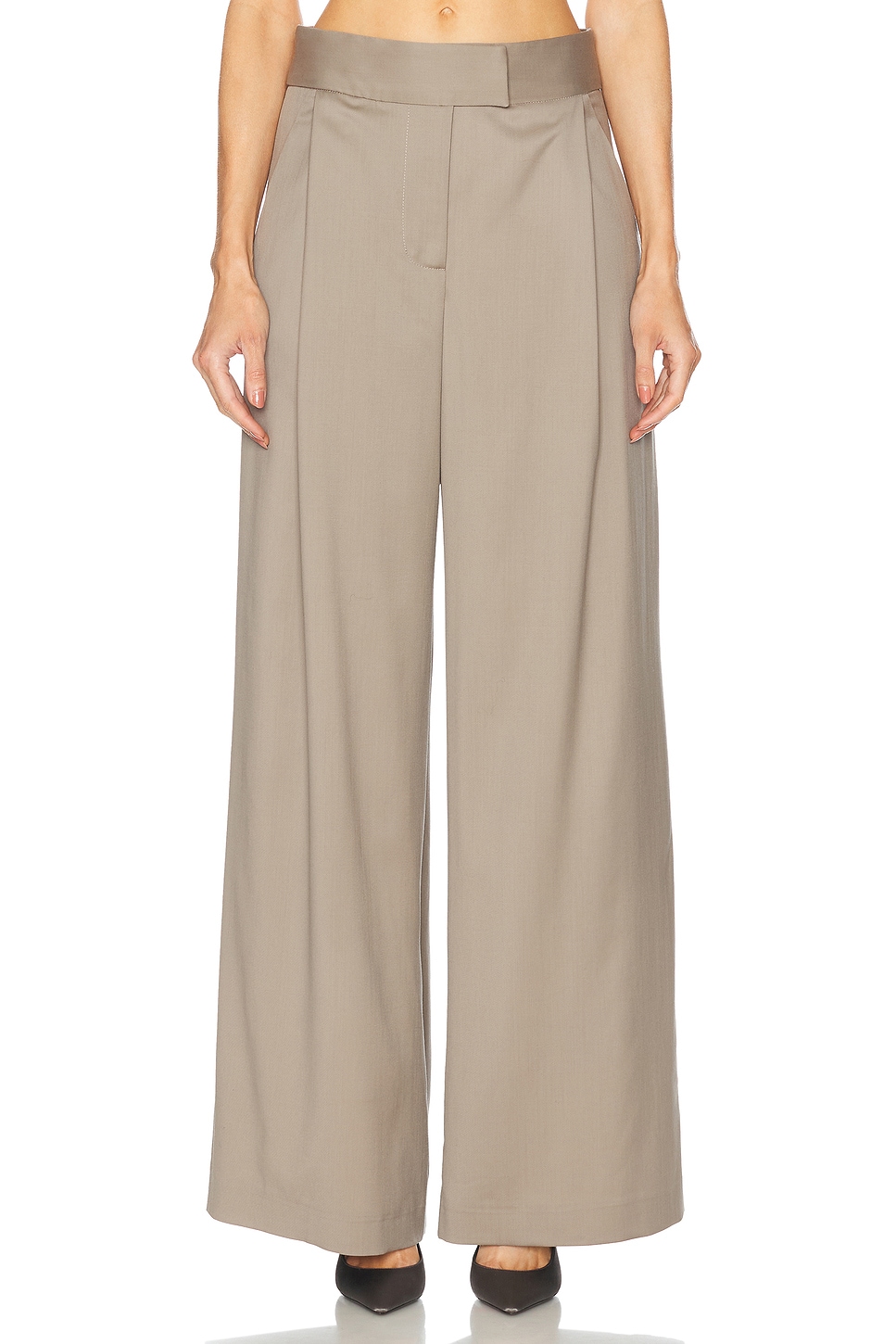 Wide Leg Pant in Taupe