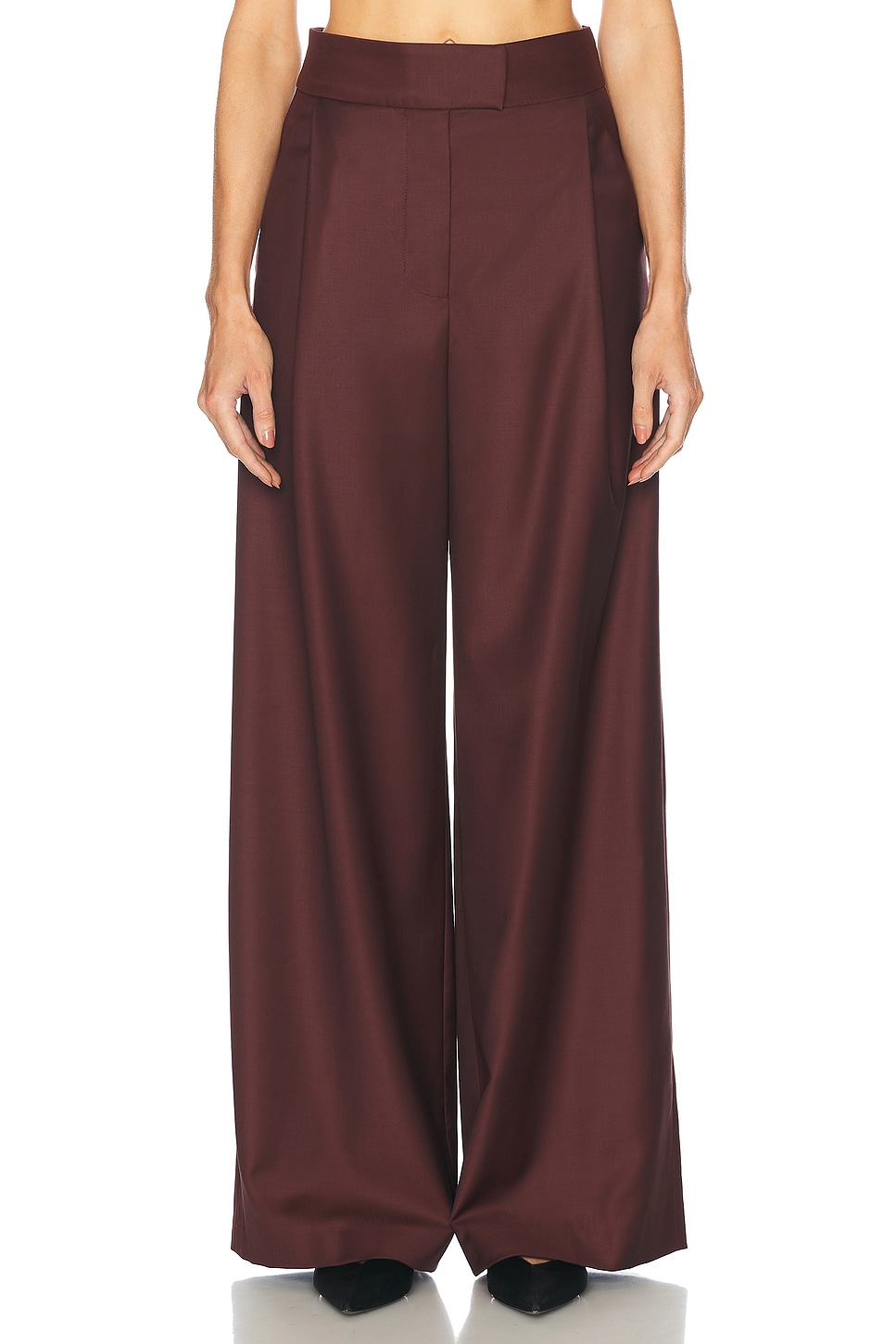 Wide Leg Pant in Burgundy