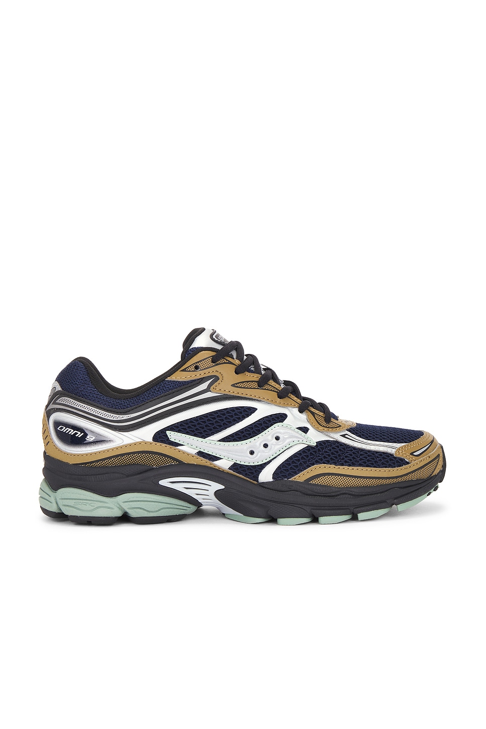 Image 1 of Saucony Progrid Omni 9 Sneakers in Brown & Navy
