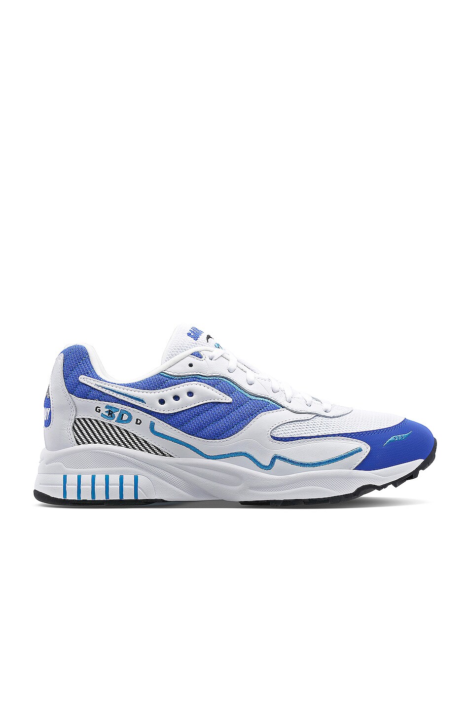 Image 1 of Saucony 3D Grid Hurricane in White & Royal