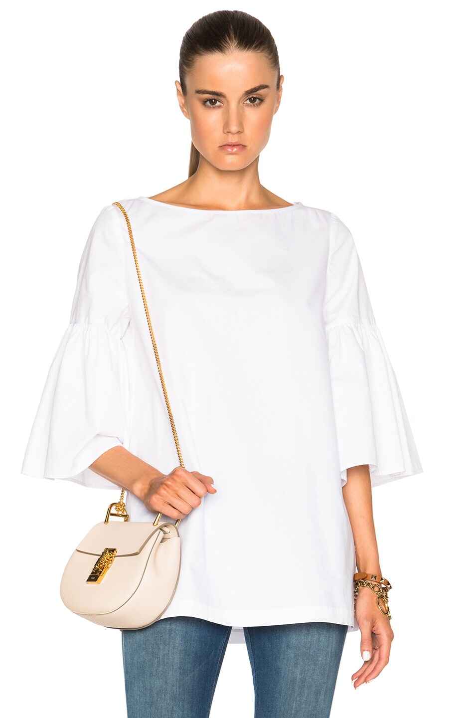 Image 1 of SUNO Trumpet Top in White