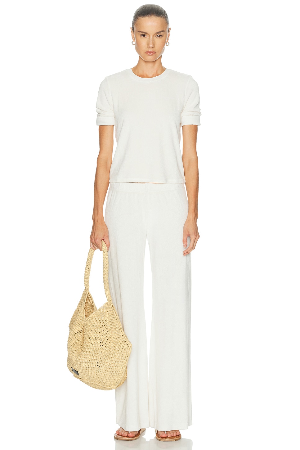 Lito Low Rise Terry Flare Pant