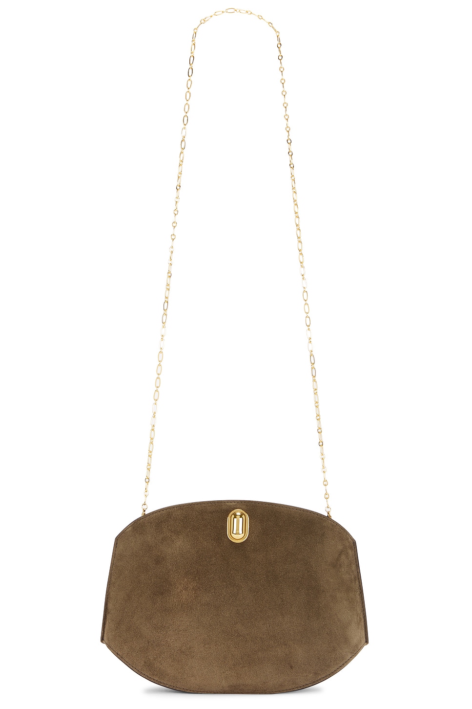 The Tondo Chain Crossbody Bag in Brown