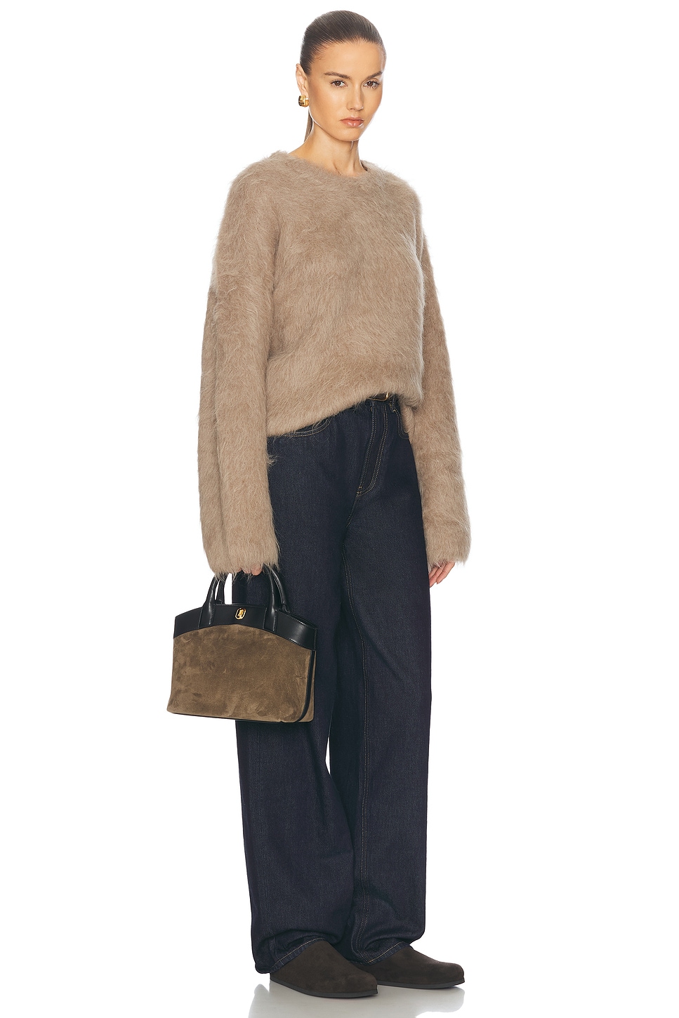 Shop Savette The Small Tondo Tote Bag In Mink