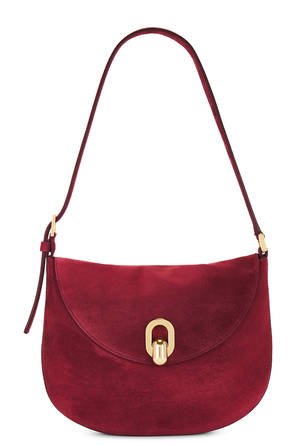 The Small Tondo Hobo Bag in Burgundy