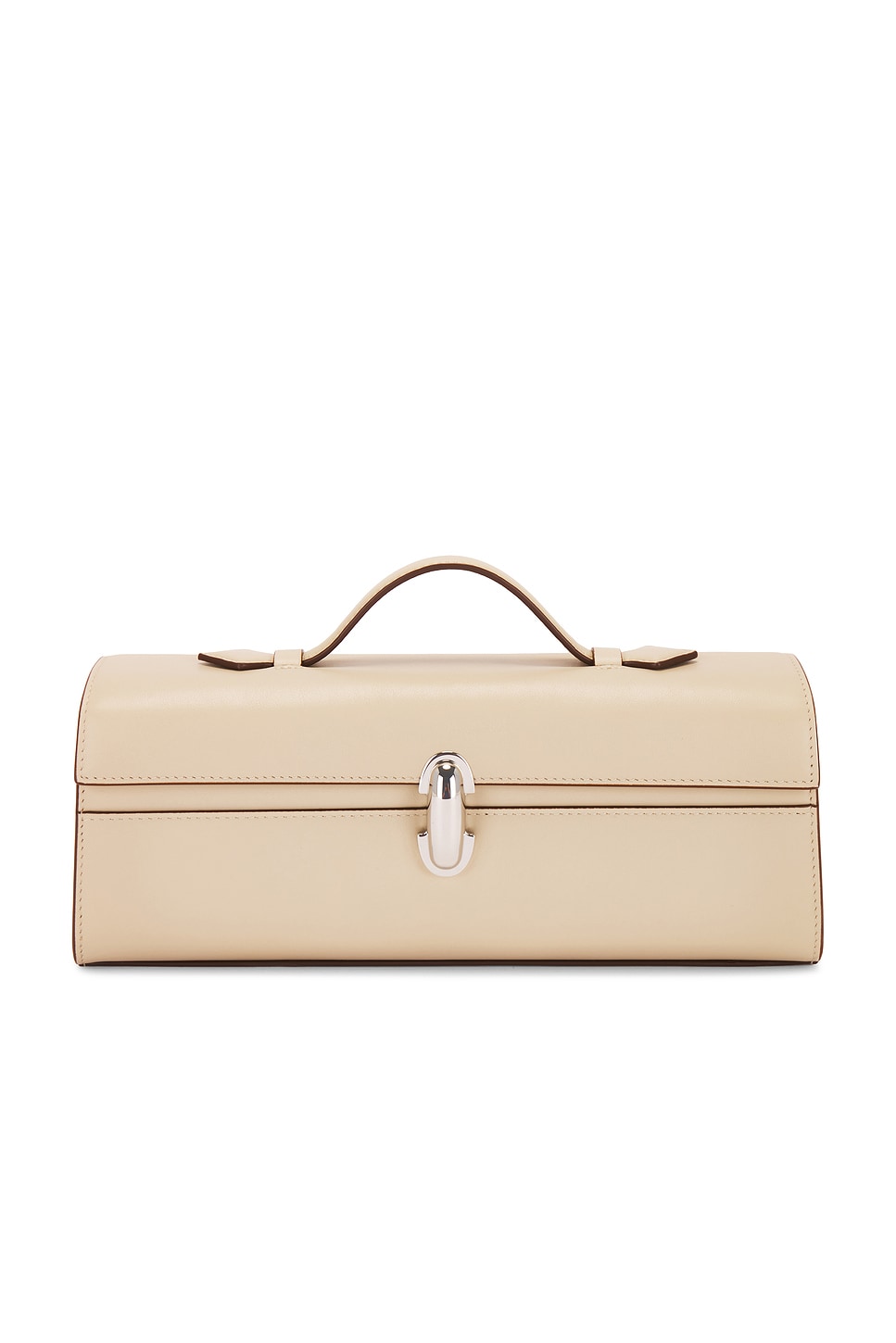 The Slim Symmetry Pochette Bag in Beige