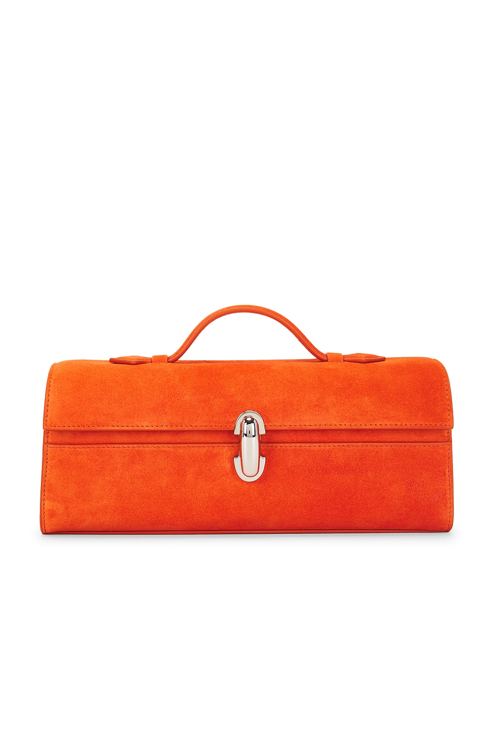 Slim Symmetry Pochette Bag in Tangerine