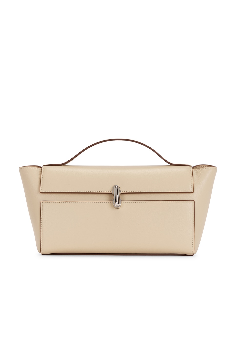Savette Trapeze Pochette Bag in Beige