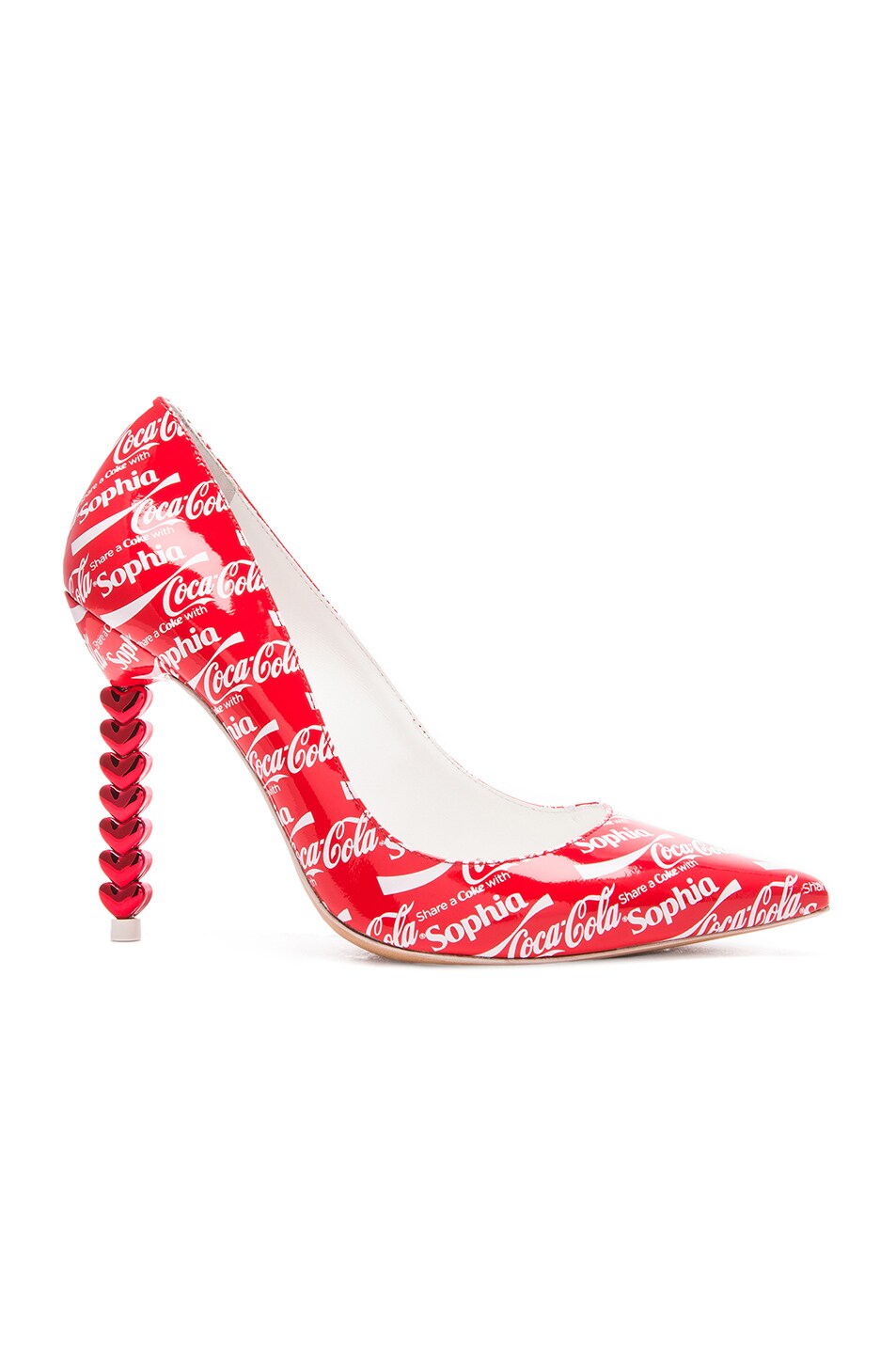 Image 1 of Sophia Webster Coco Share A Coca Cola Patent Leather Heels in Red