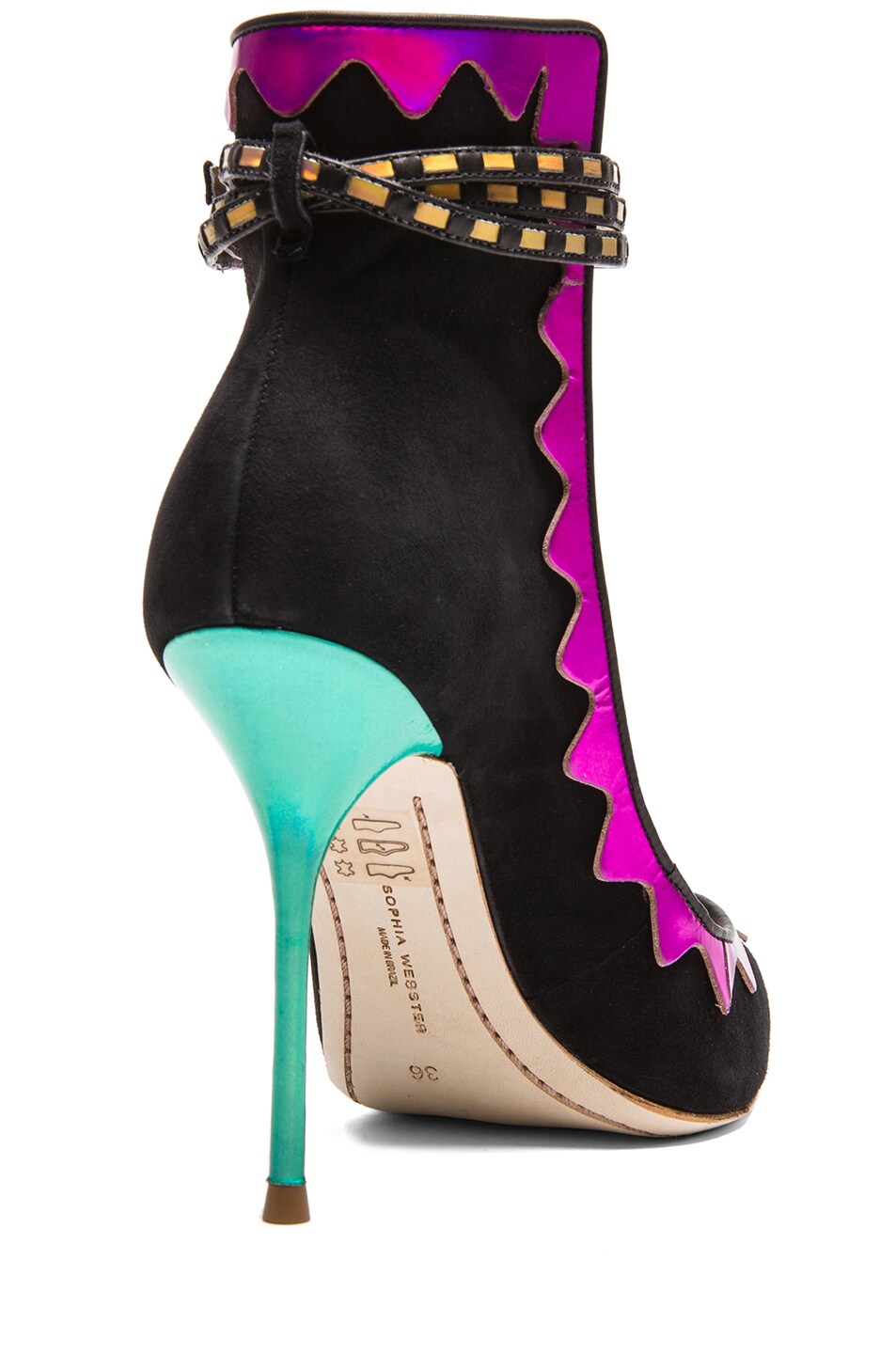 Sophia Webster Roka 2 Suede Heels in Black Multi | FWRD