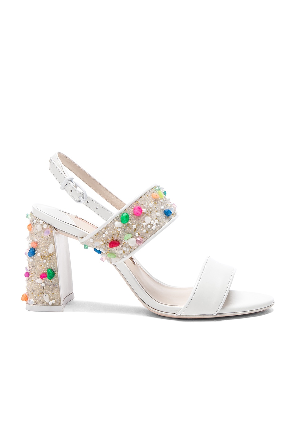 Image 1 of Sophia Webster Leather Clarice Mid Sandals in Lollipop