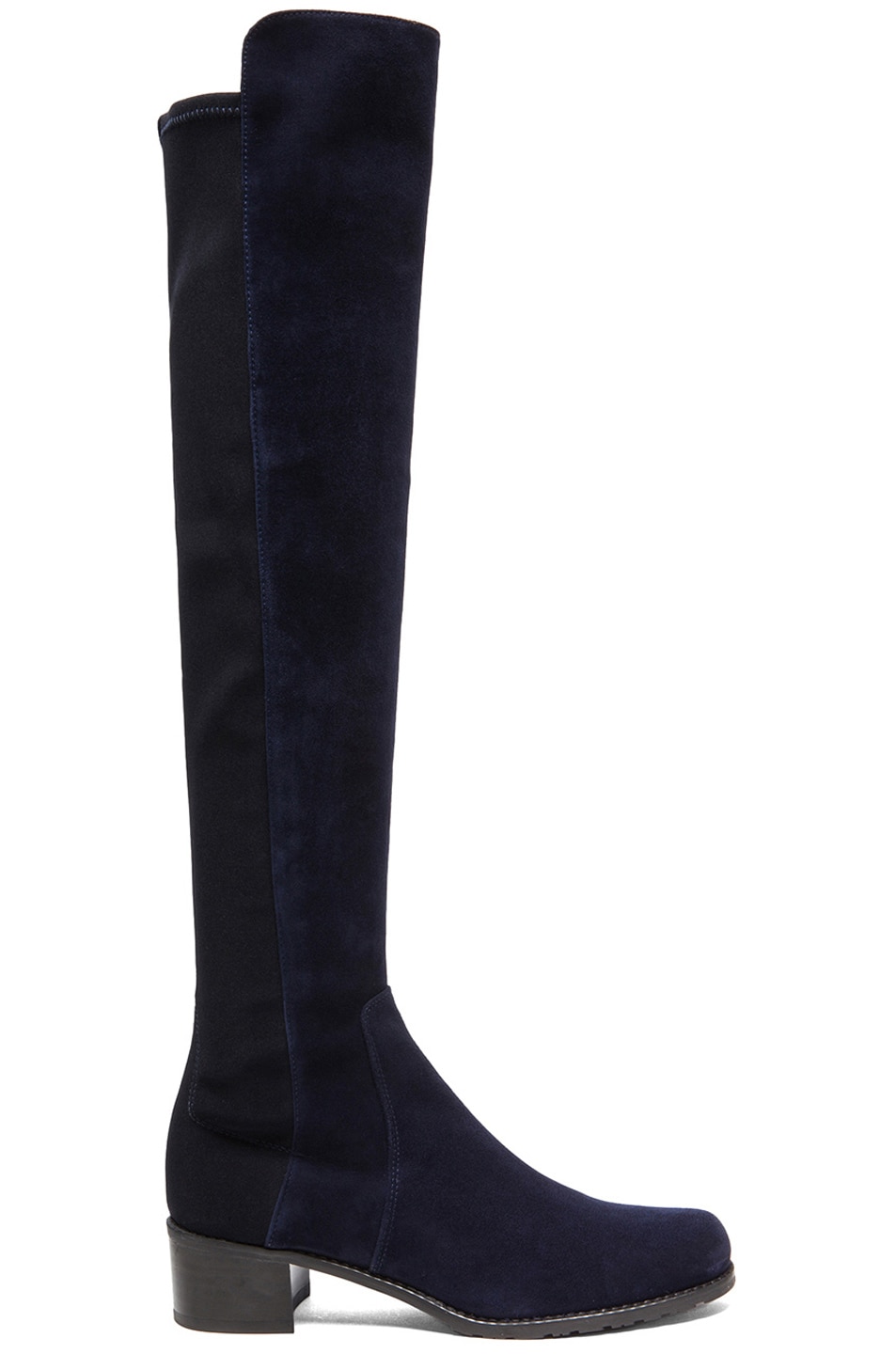 Image 1 of Stuart Weitzman Reserve Stretch Suede & Neoprene Boots in Nice Blue