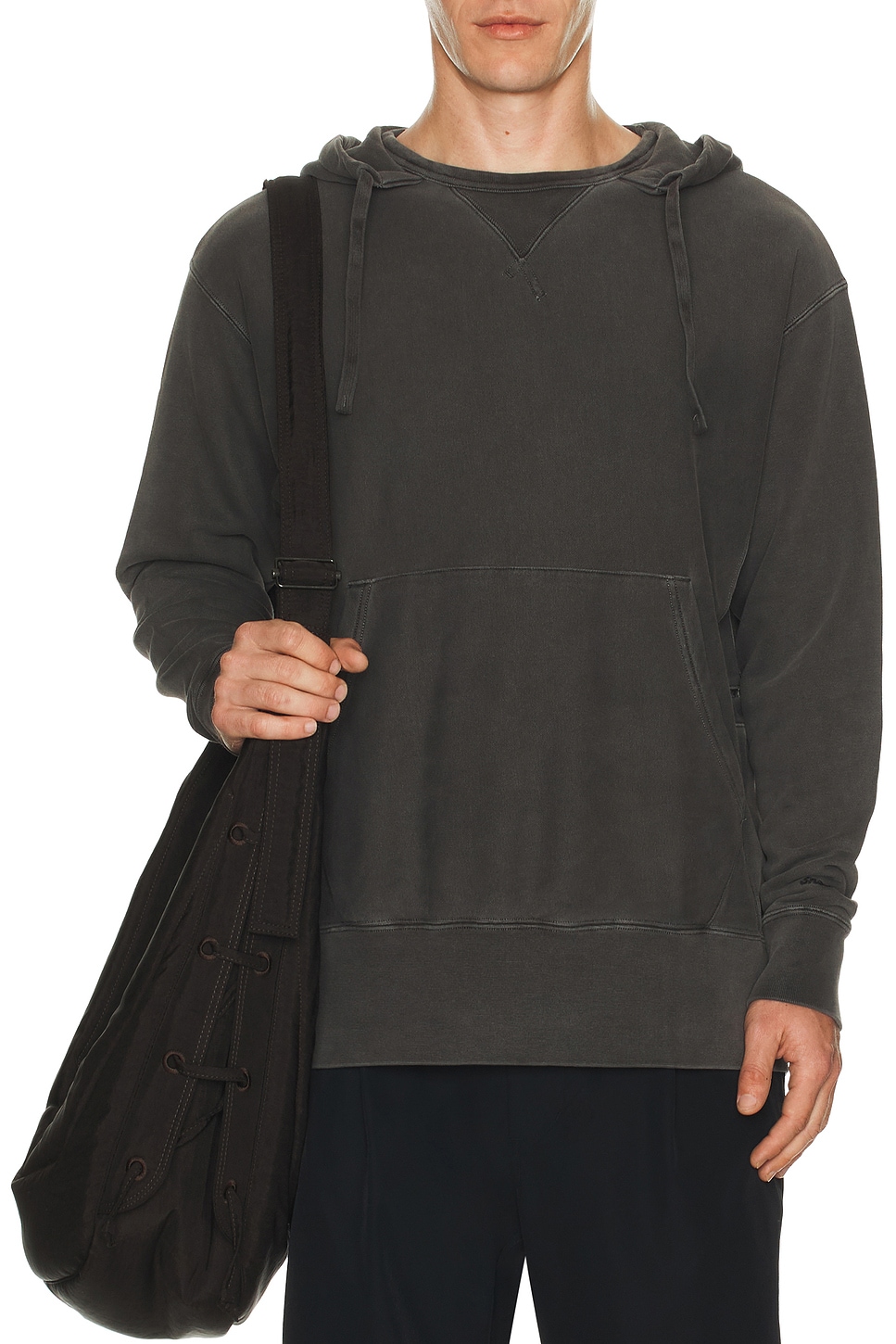 Image 1 of Snow Peak Garment Dyed Hoodie in Charcoal