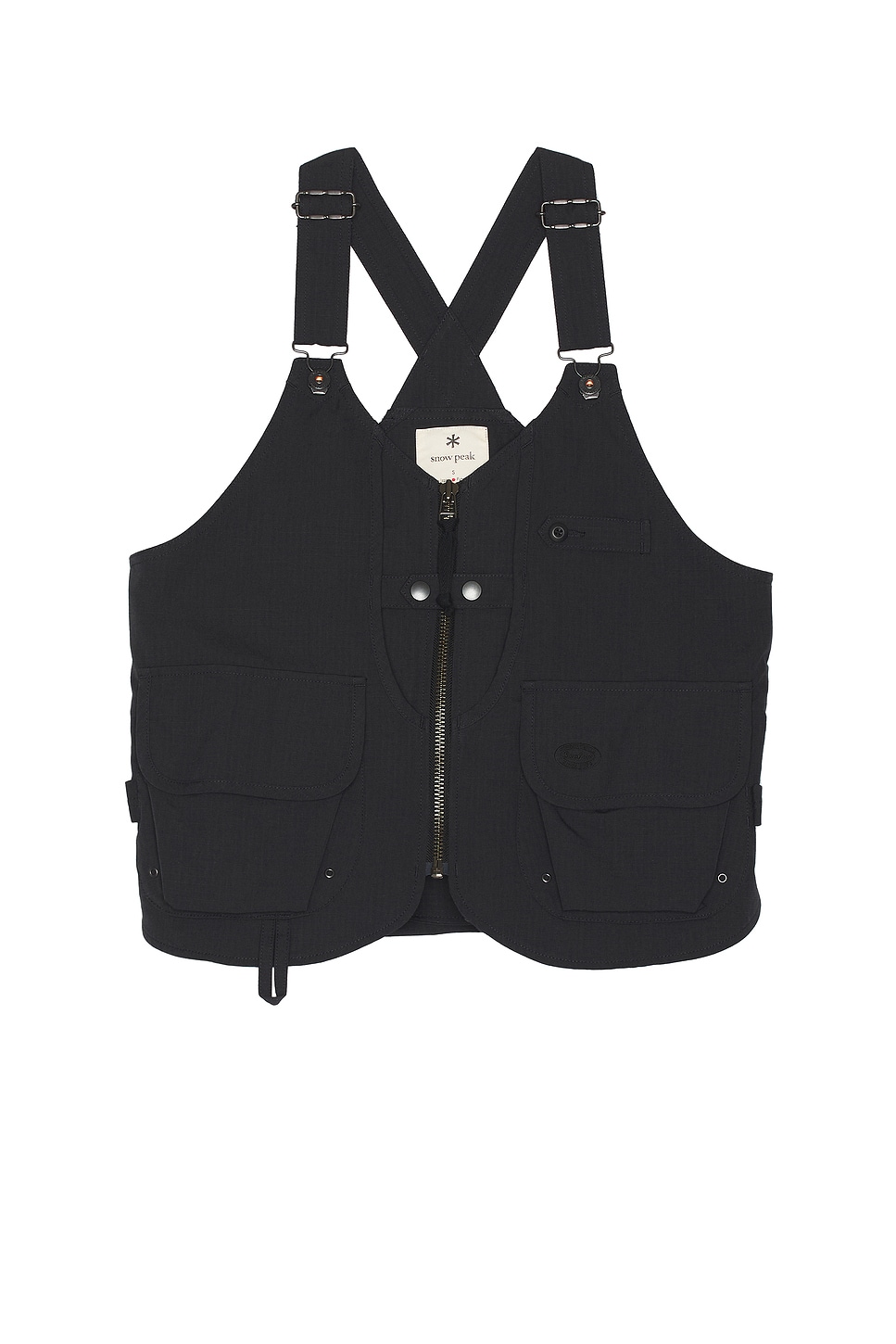 Shop Snow Peak Takibi Ripstop Vest In Black