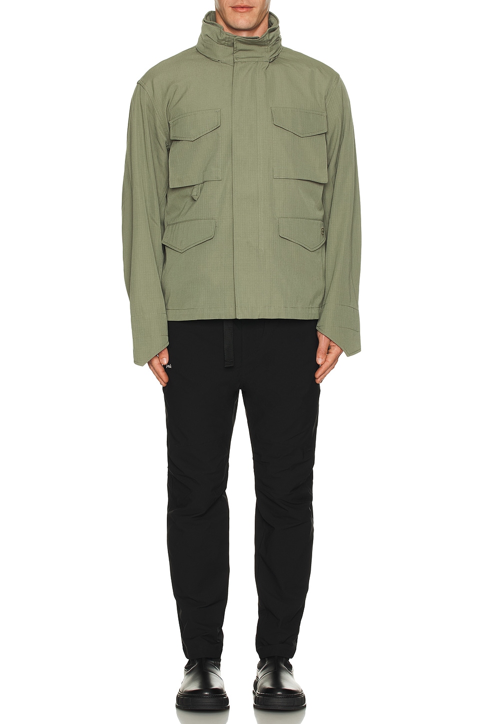 Image 1 of Snow Peak Stretch Cloth Pants in Black