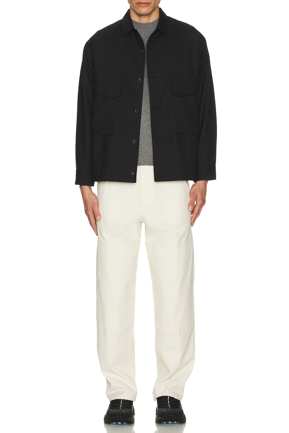 Image 1 of Snow Peak Hybrid Wool Shirt in Black