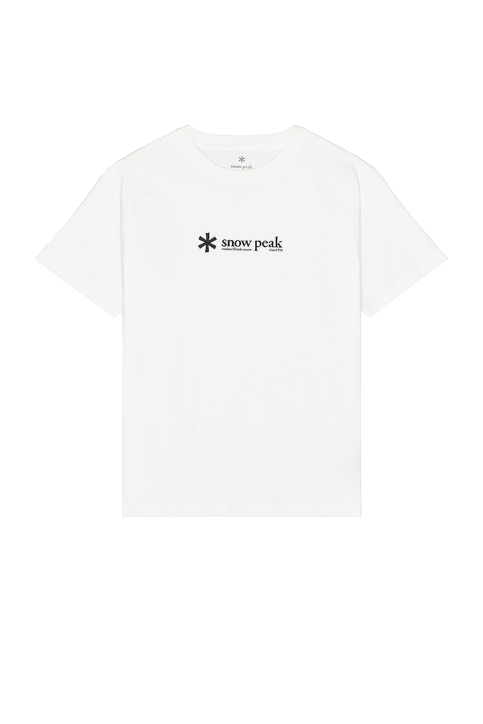 Image 1 of Snow Peak Soft Cotton Logo Short Sleeve T-Shirt in White
