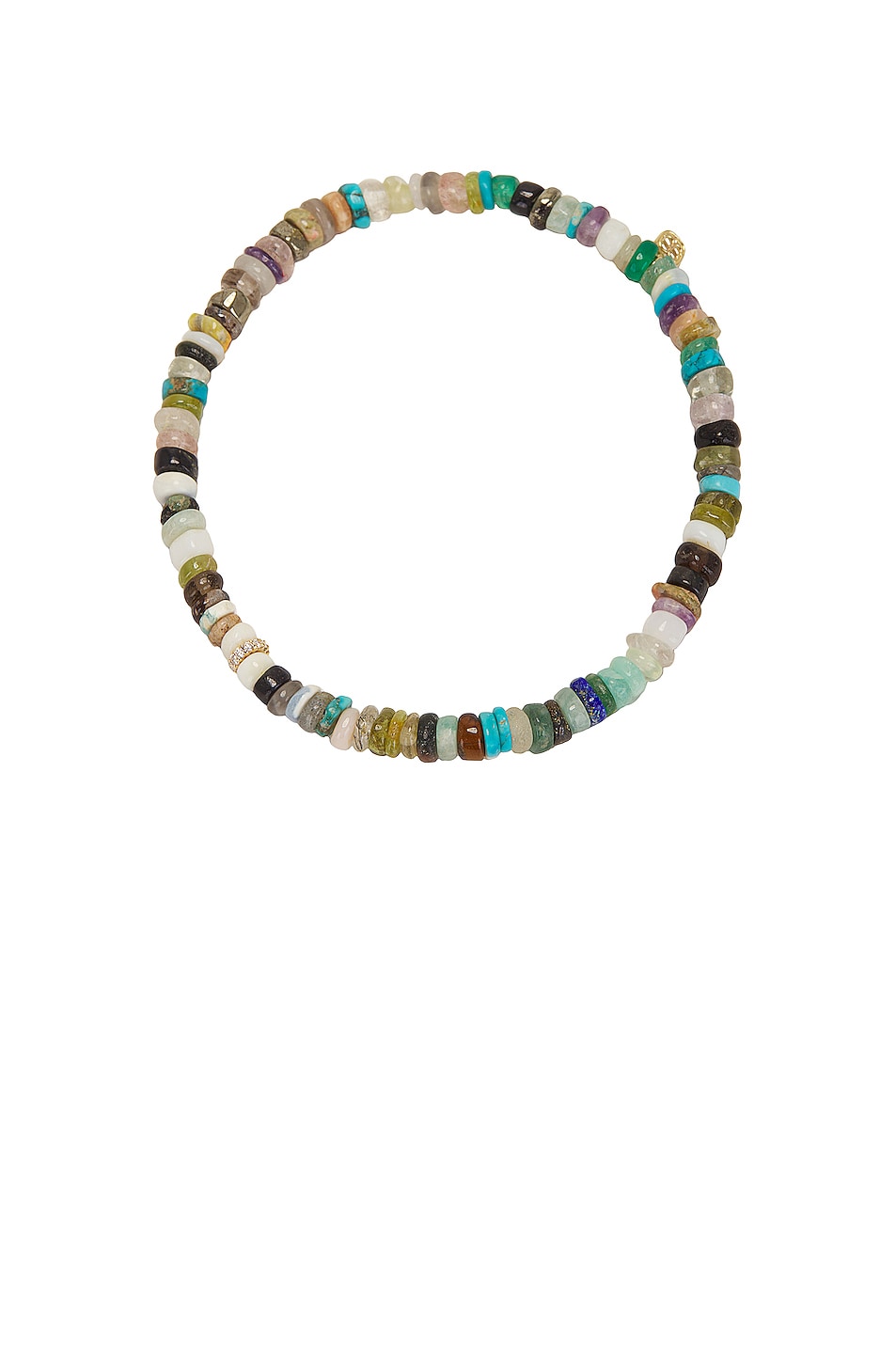 Image 1 of Sydney Evan Multi Rondelle Beaded Bracelet in Rainbow Heishi