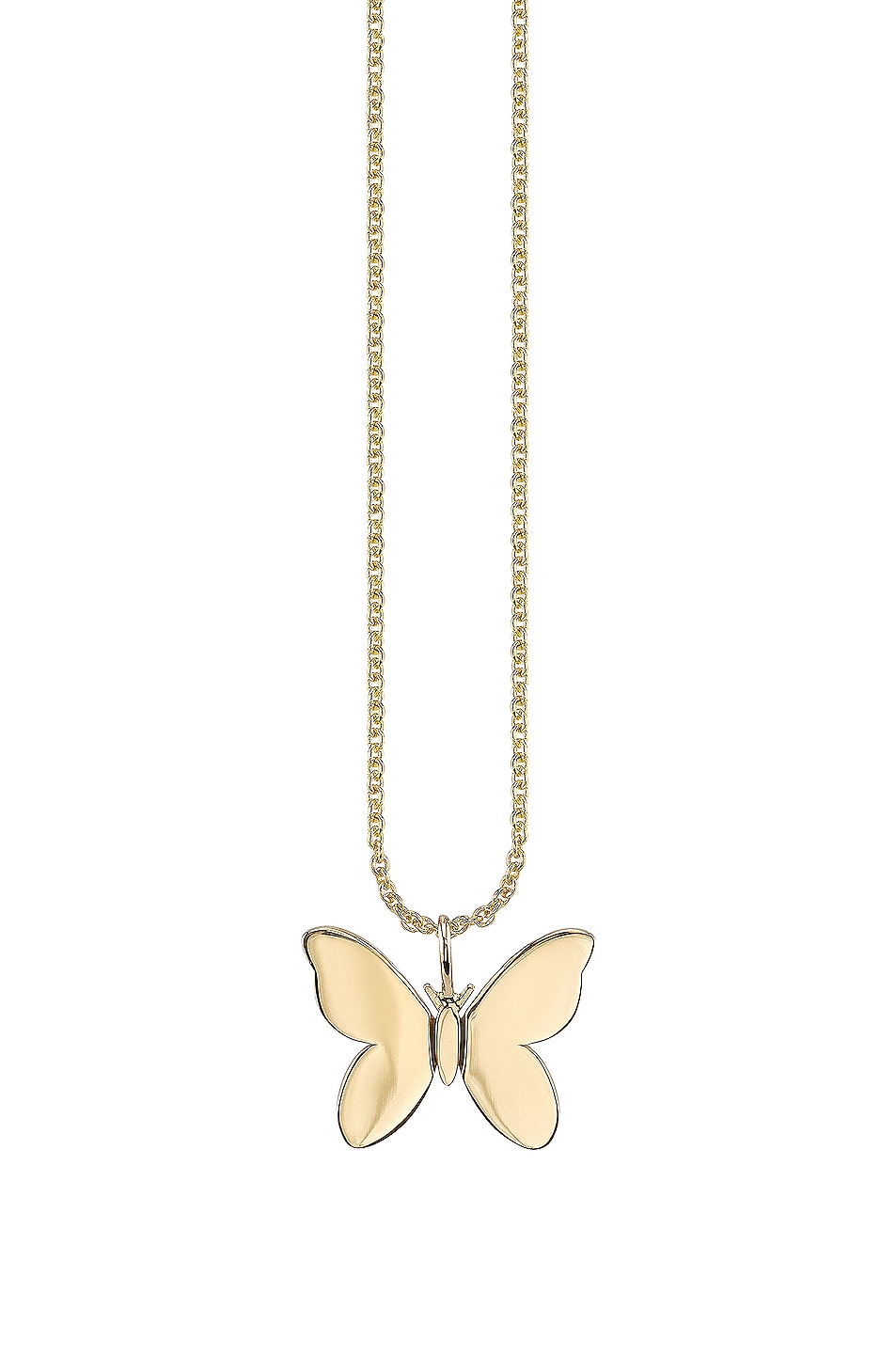 Image 1 of Sydney Evan Butterfly Charm Necklace in Gold