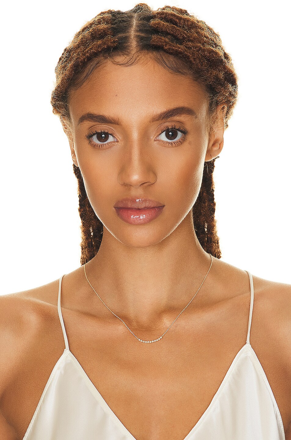 Sydney Evan Eleven Stone Bezel Set Necklace in Gold FWRD