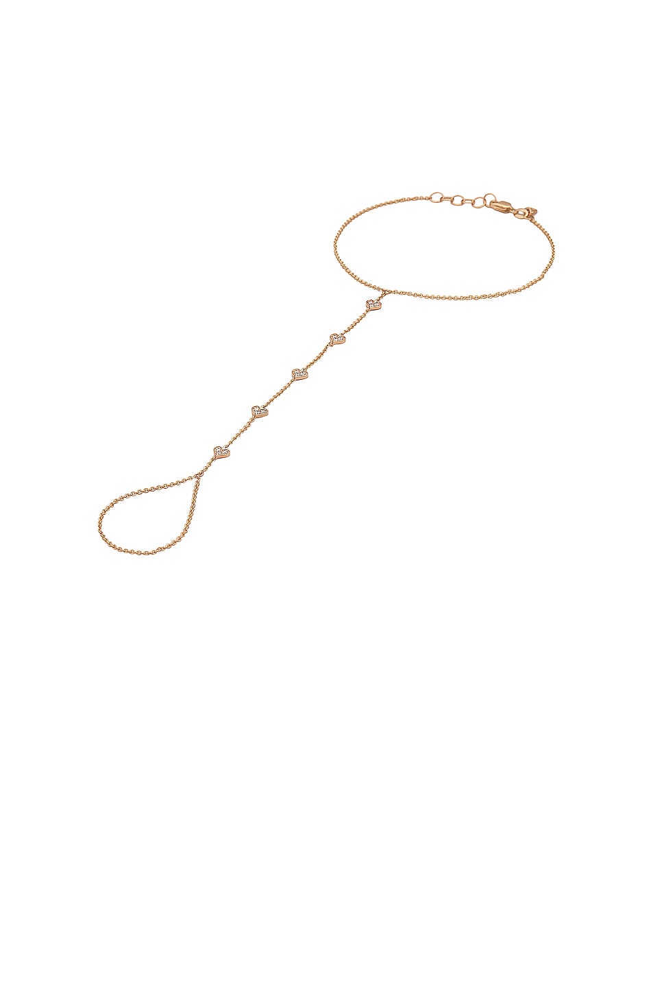 Image 1 of Sydney Evan Princess Hand Chain Bracelet in Gold
