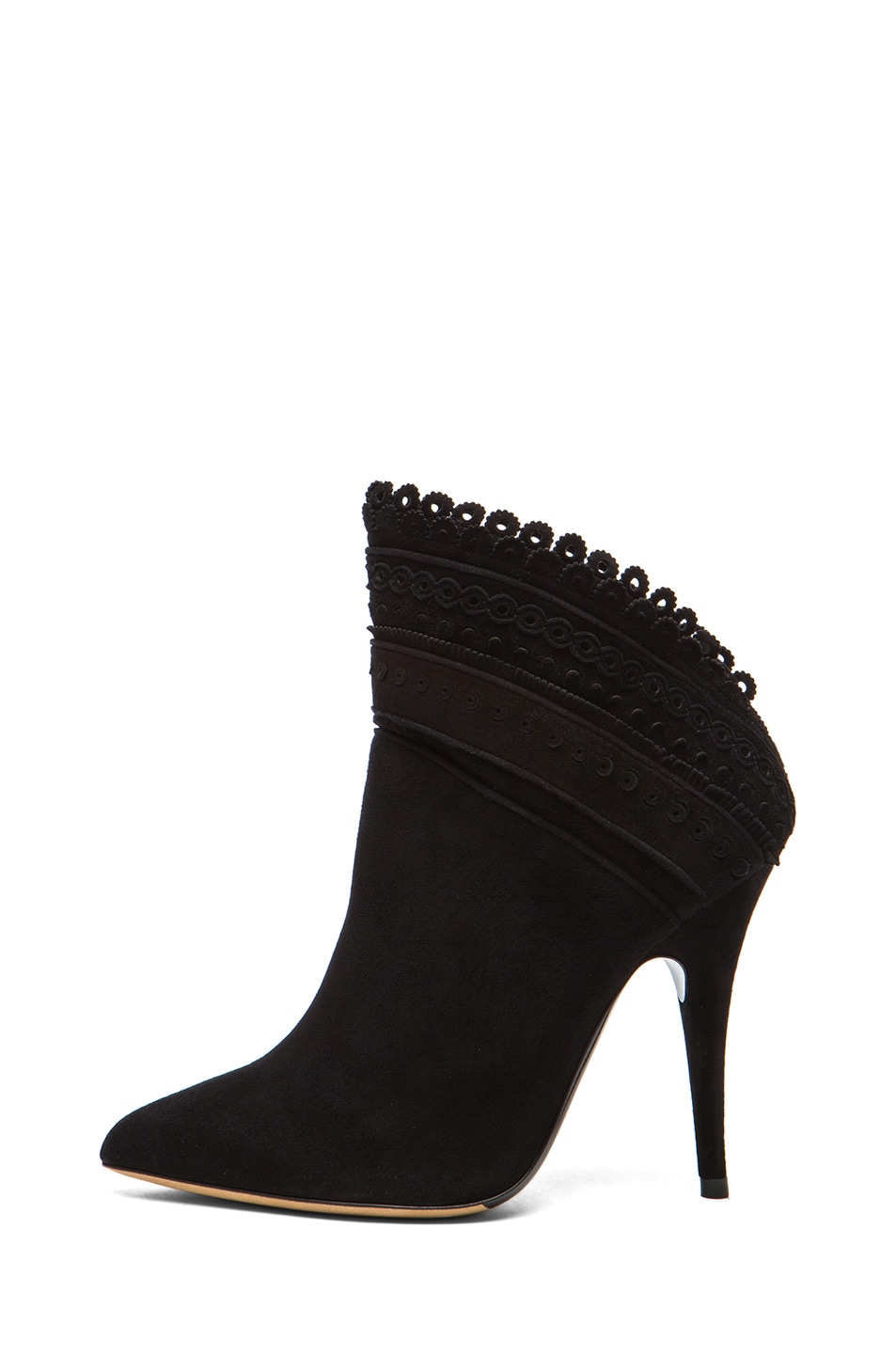Image 1 of Tabitha Simmons Harmony Suede Booties in Black