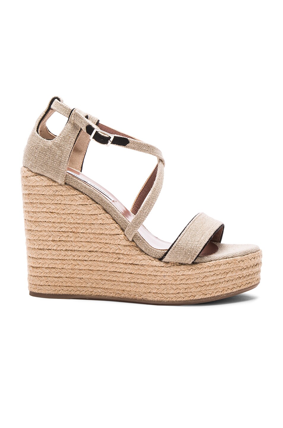 Image 1 of Tabitha Simmons Linen Jenny Wedges in Natural Linen