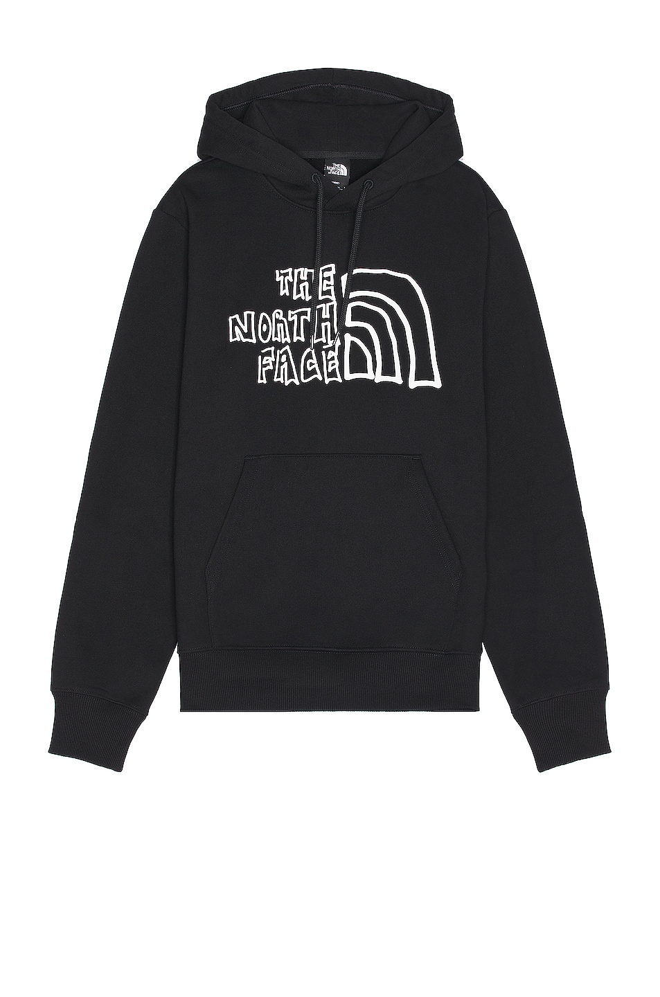 Image 1 of The North Face Printed Heavyweight Pullover Hoodie in TNF Black