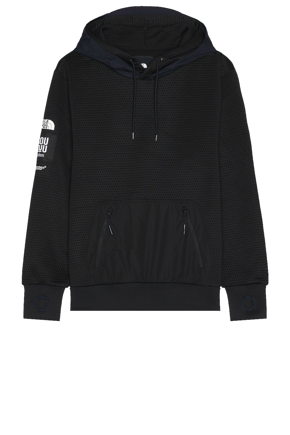 Image 1 of The North Face X Project U Dotknit Double Hoodie in Tnf Black & Aviator Navy