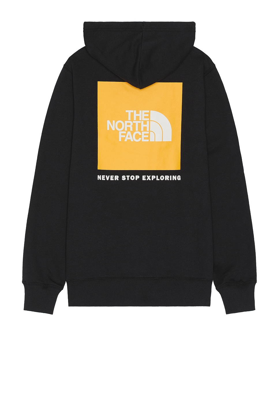 Shop The North Face Men's Box Nse Pullover Hoodie In Tnf Black & Summit Gold