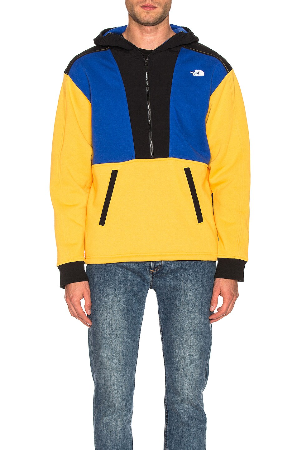 Image 1 of The North Face NSE Graphic Pullover Hoodie in TNF Yellow & TNF Blue & TNF Black