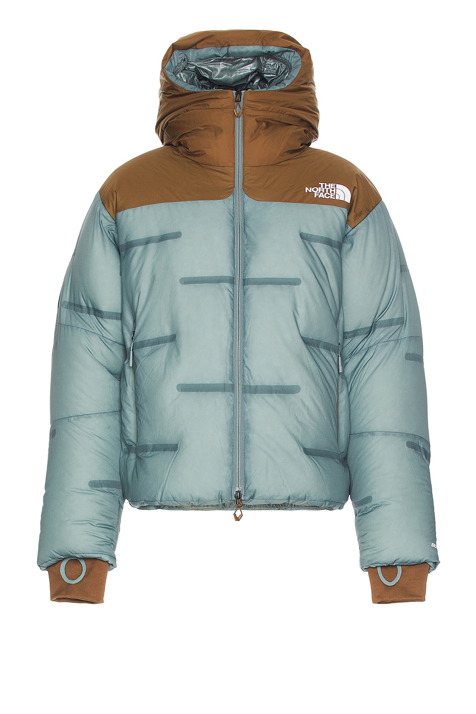 Image 1 of The North Face X Project U Cloud Down Nuptse Jacket in Concrete Grey & Sepia Brown