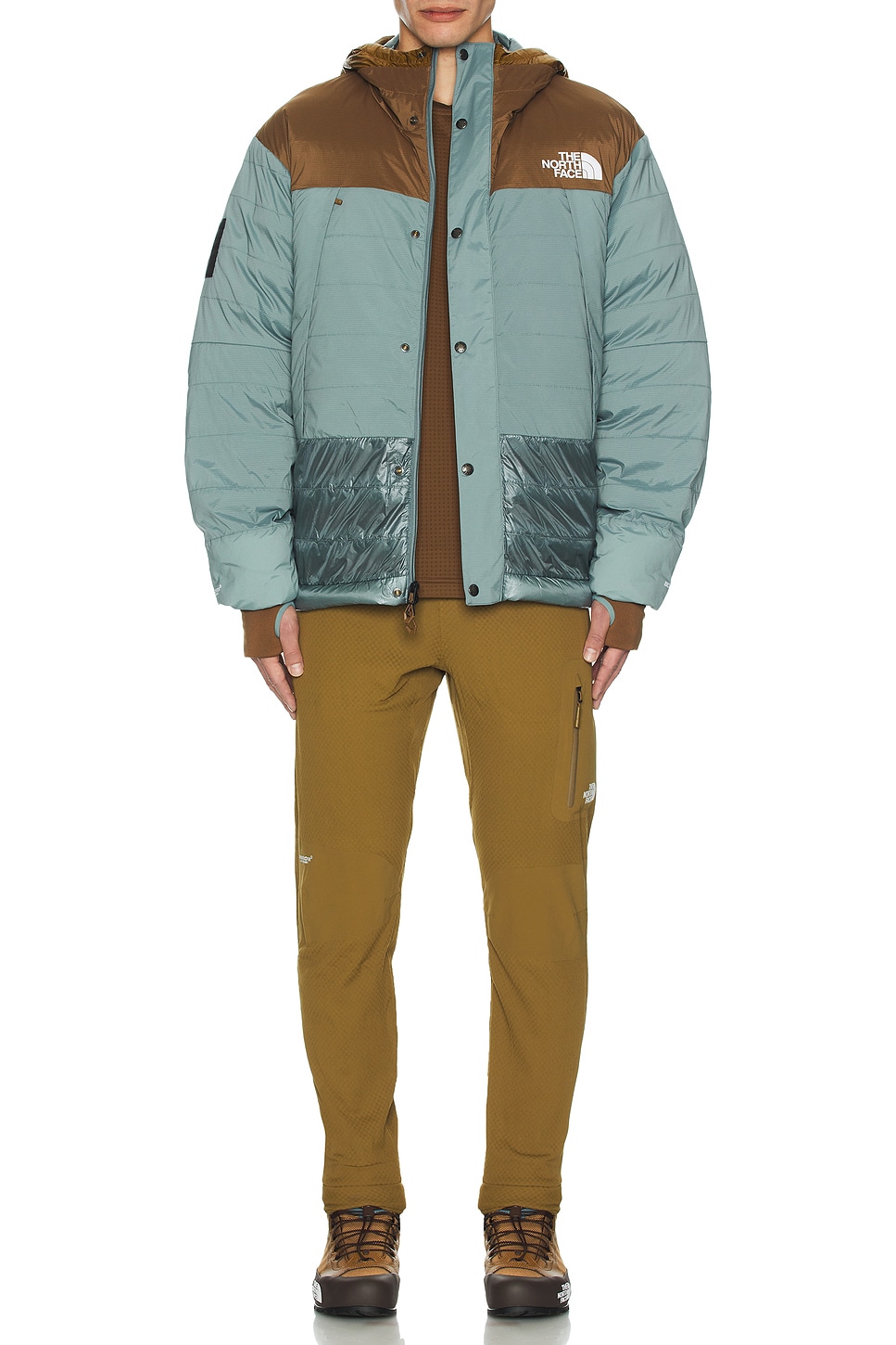 Image 1 of The North Face X Project U 50/50 Mountain Jacket in Concrete Grey & Sepia Brown