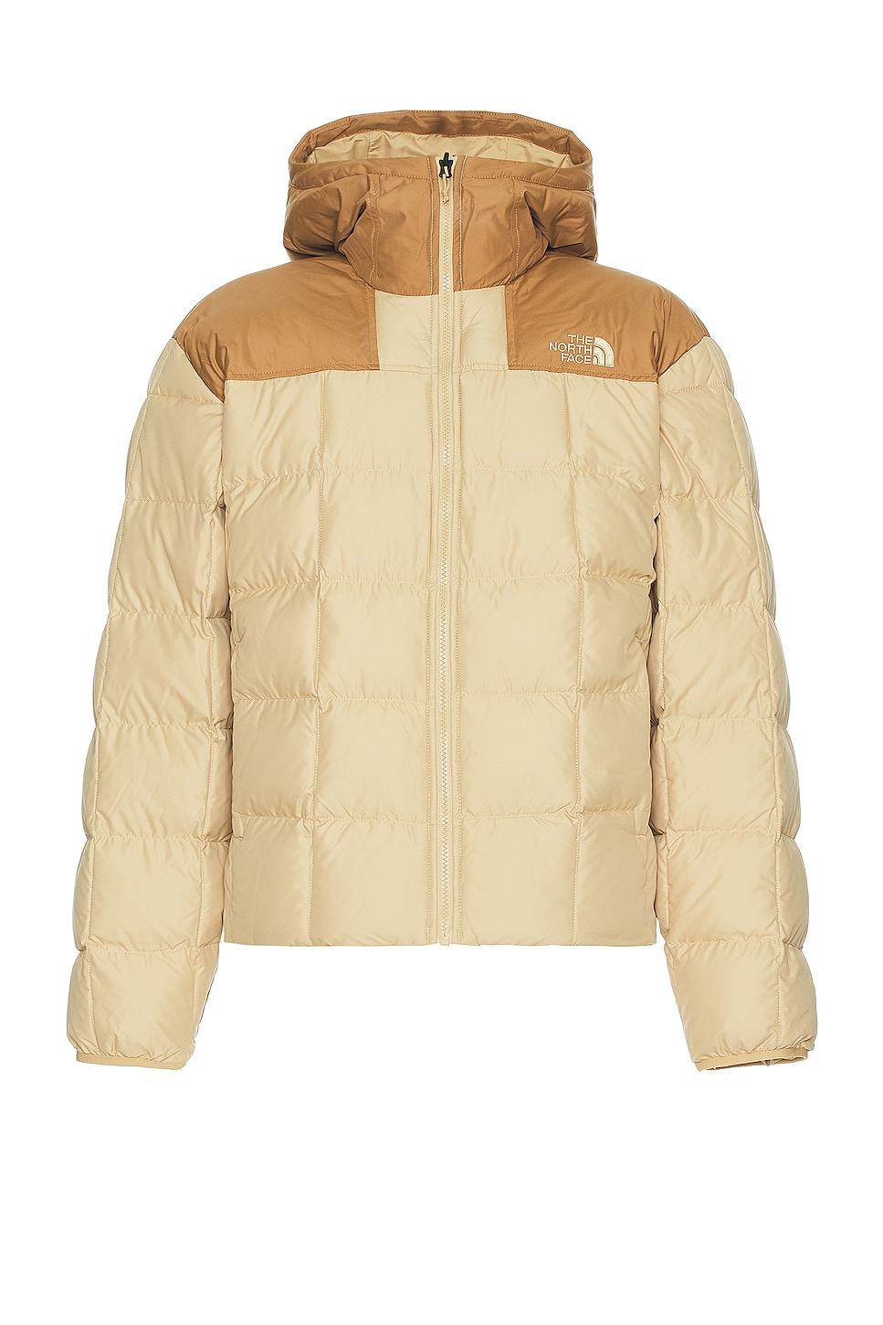 Image 1 of The North Face Lhotse Reversible Hoodie in Khaki Stone & Utility Brown