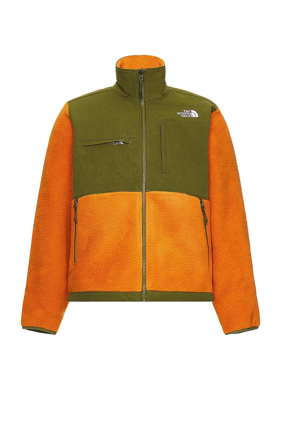 Image 1 of The North Face Ripstop Denali Jacket in Desert Rust & Forest Olive