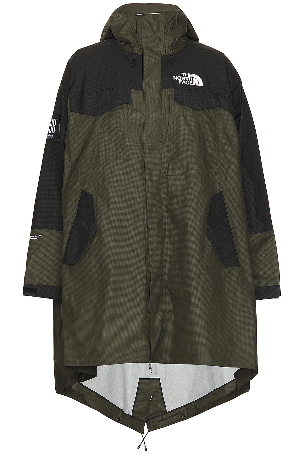 Image 1 of The North Face Soukuu Hike Packable Fishtail Shell Parka in Tnf Black & Forest Night