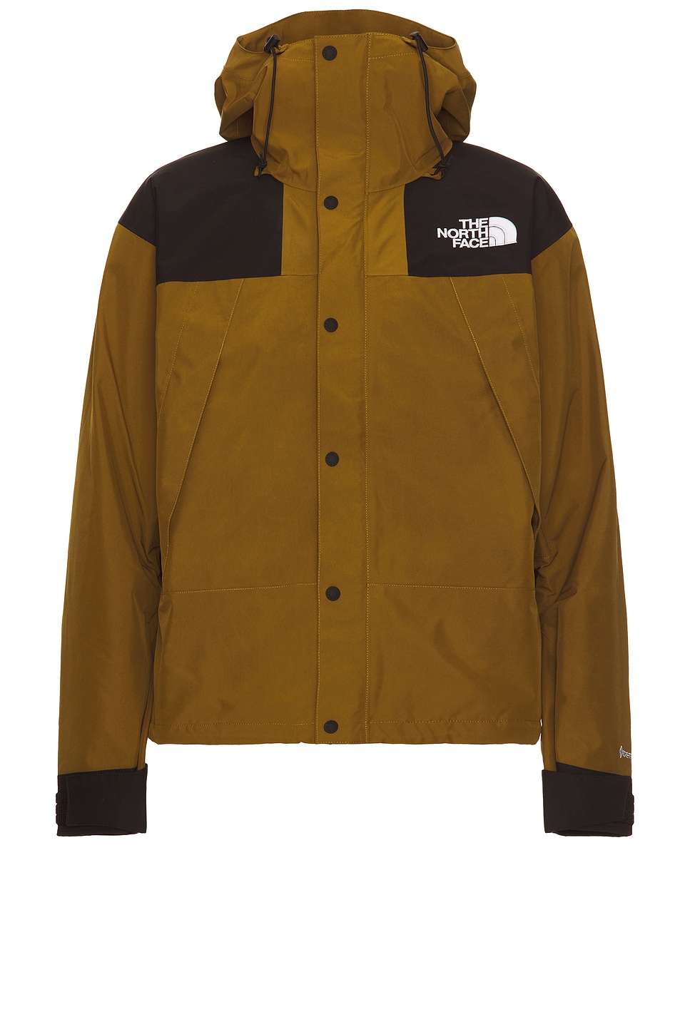 Shop The North Face Men's Gtx Mountain Jacket In Moss Green & Tnf Black