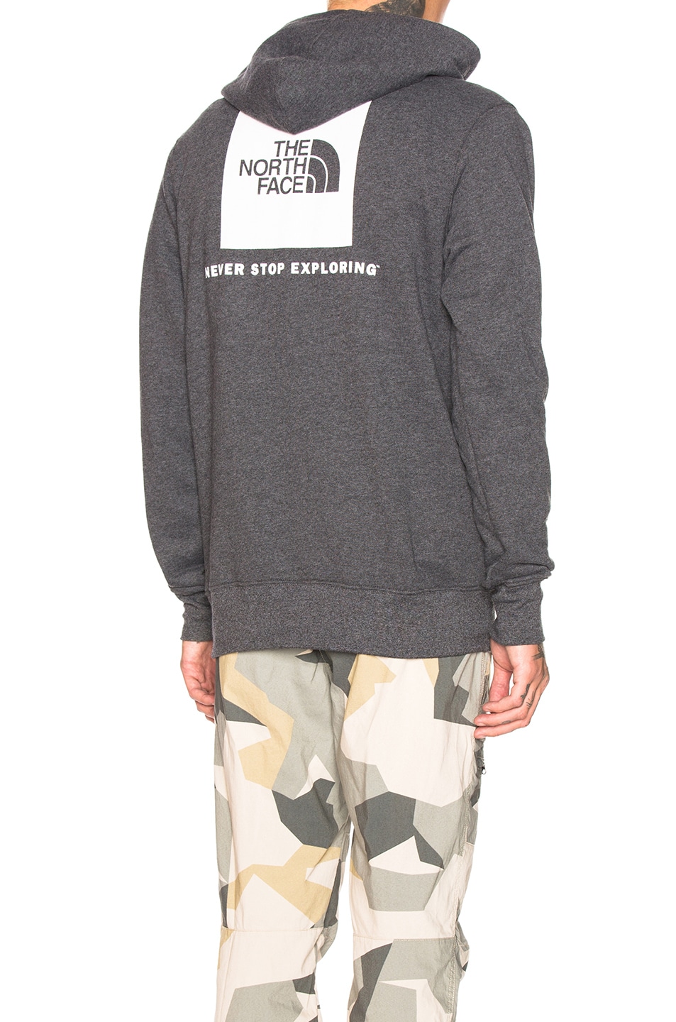 Image 1 of The North Face Red Box Pullover Hoodie in TNF Dark Grey Heather & TNF White