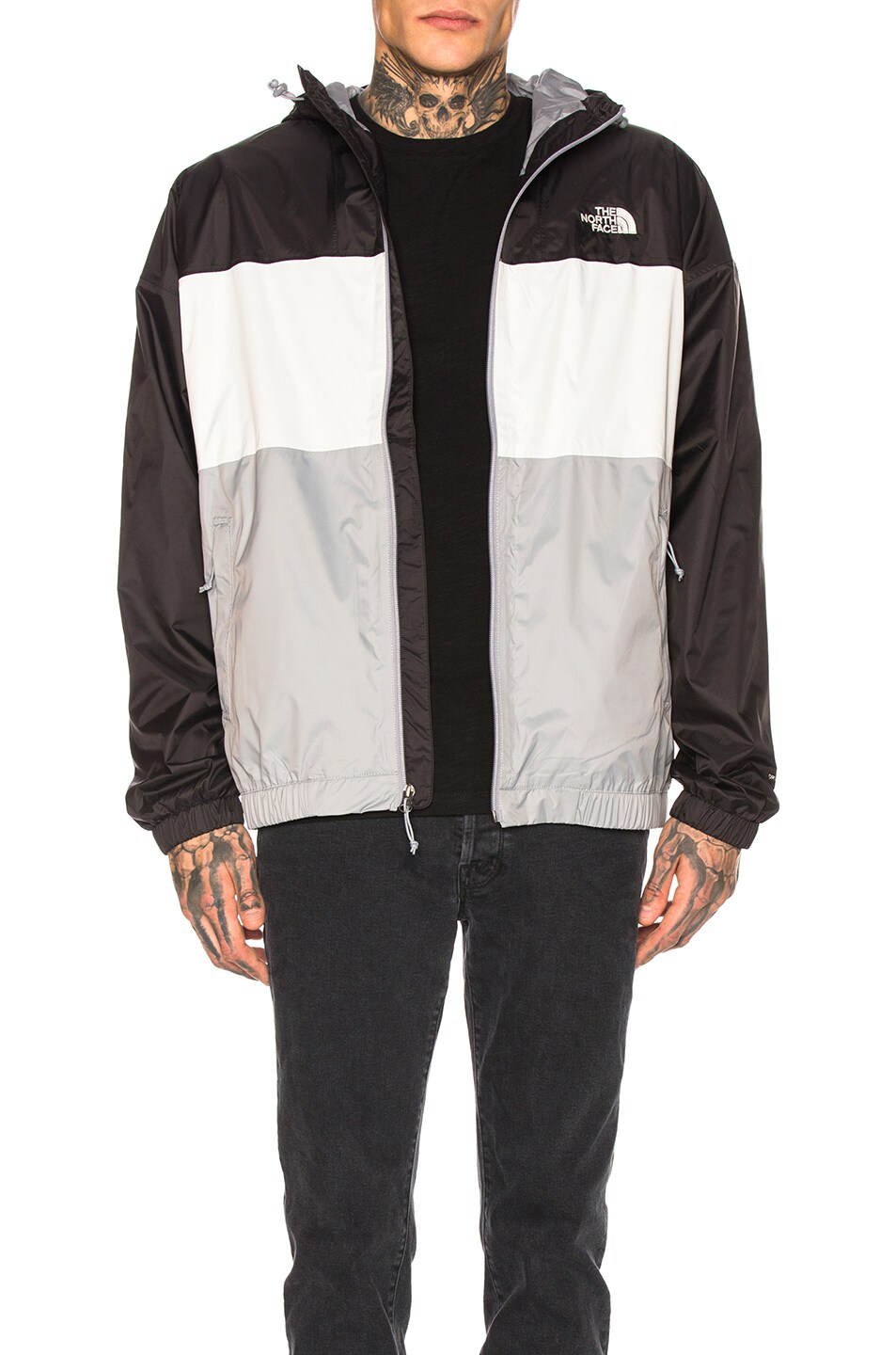 Image 1 of The North Face Duplicity Jacket in TNF Black & Tin Grey & Mid Grey
