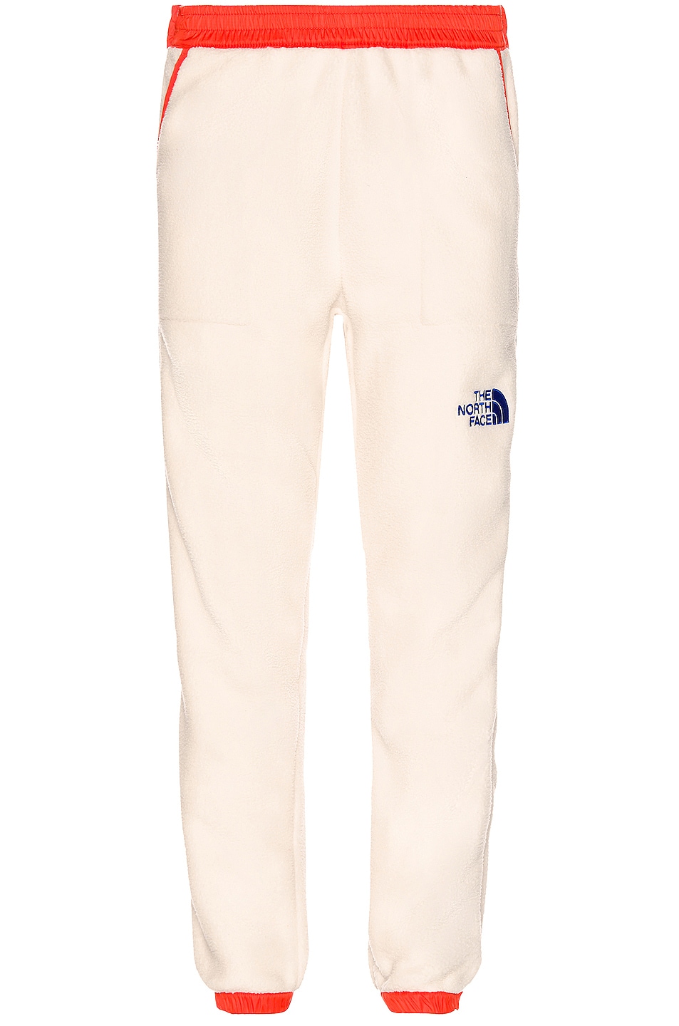 Image 1 of The North Face Color Block Fleece Jogger in Vintage White & Flare