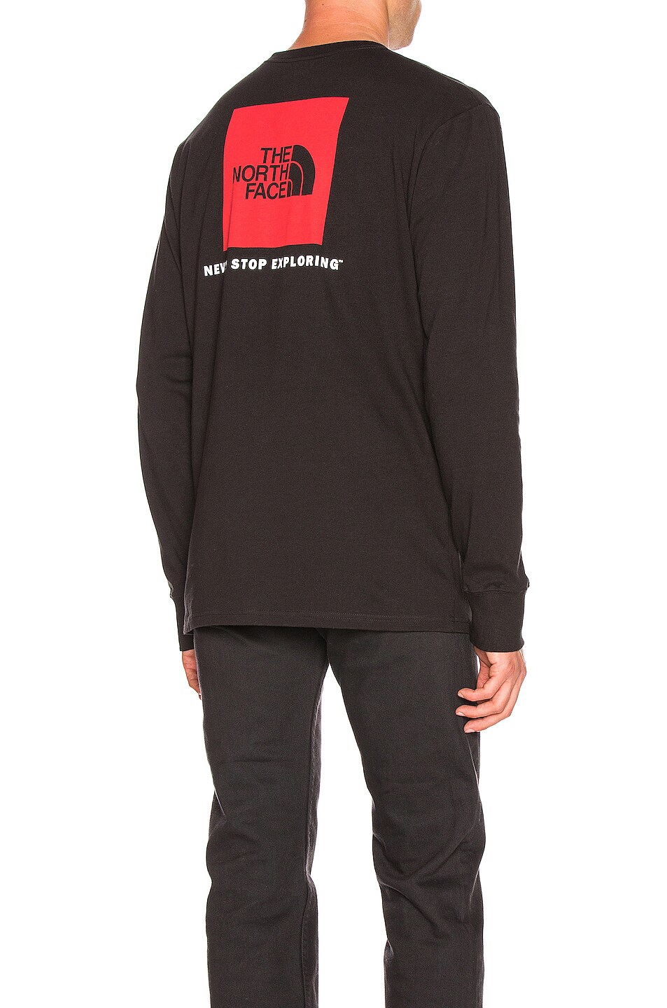 Image 1 of The North Face L/S Red Box Heavyweight Crew in TNF Black & TNF Red
