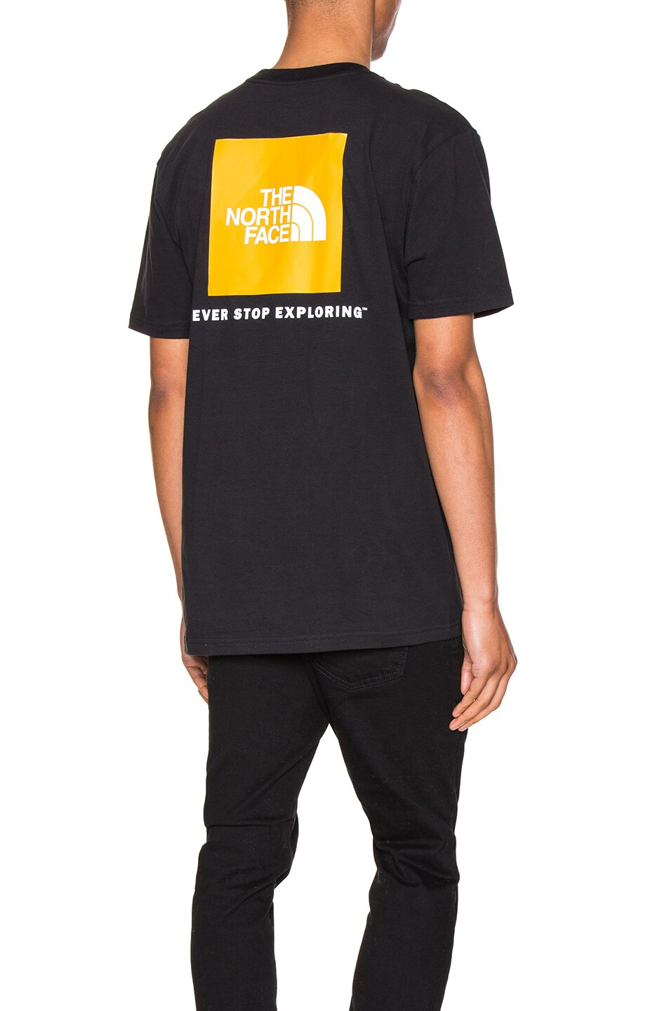 Image 1 of The North Face Urban Red Box Tee in TNF Black & TNF Yellow