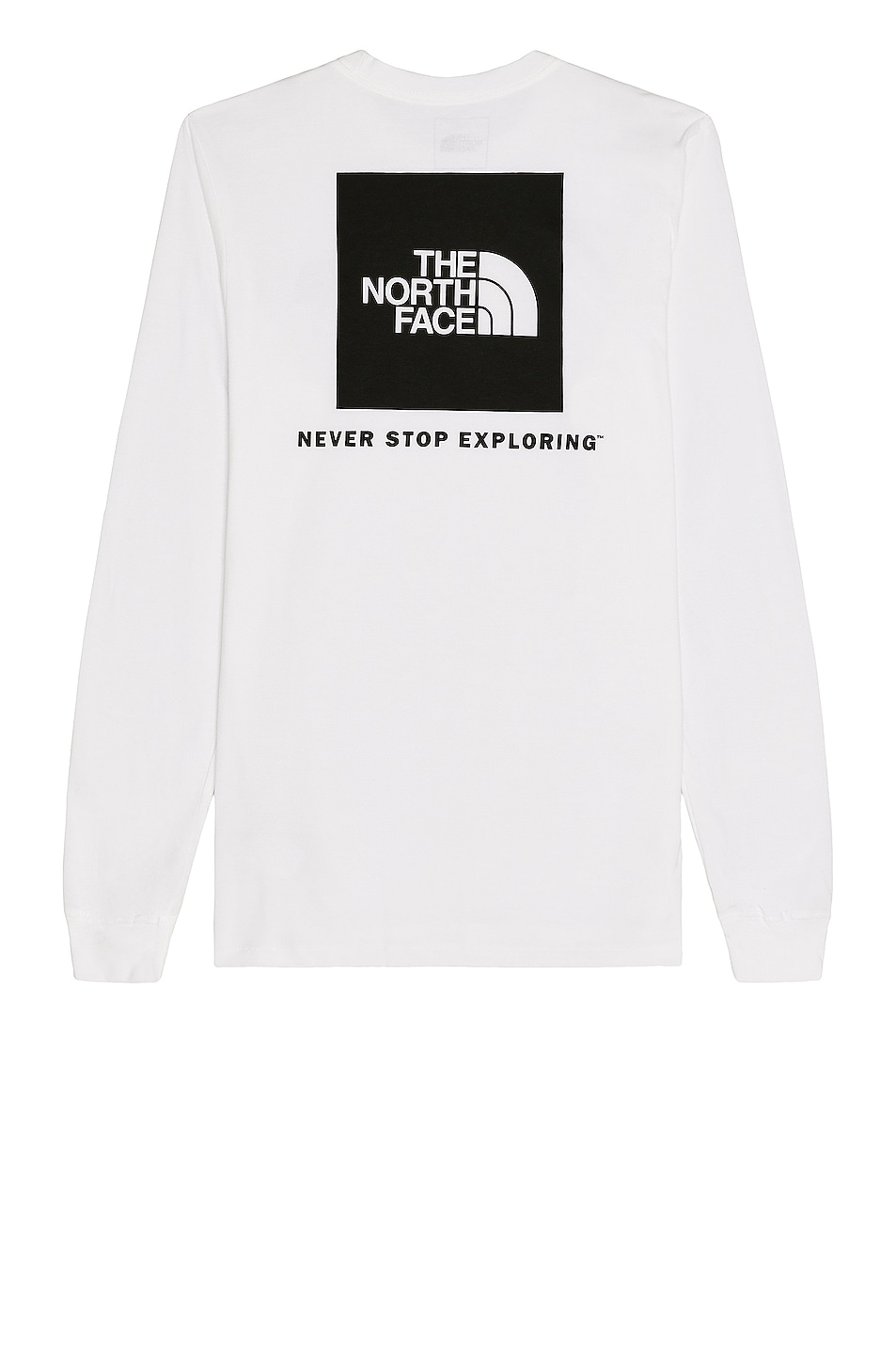 Image 1 of The North Face Long Sleeve Box NSE Tee in TNF White & TNF Black