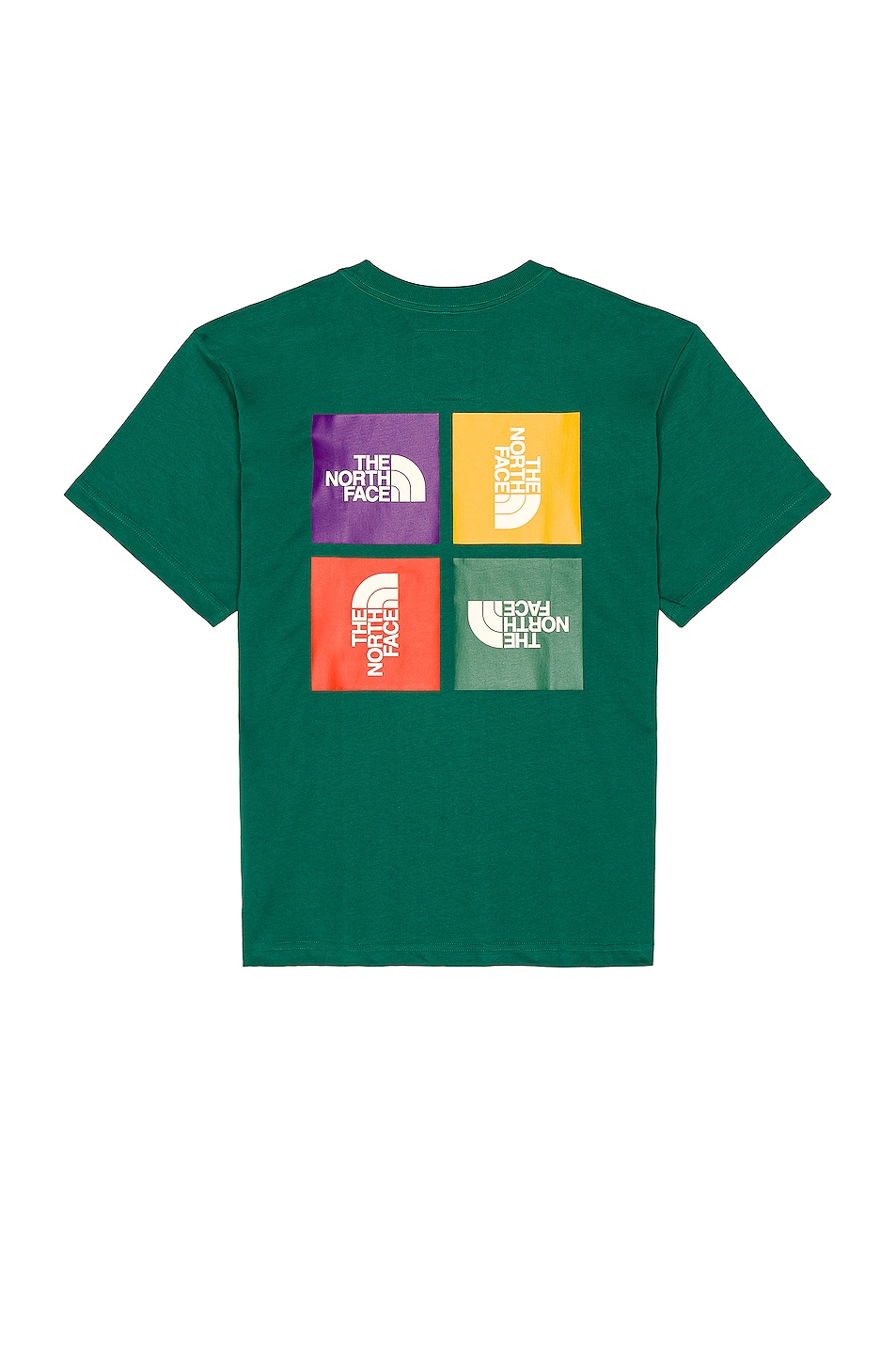 Image 1 of The North Face Color Block Tee in Evergreen