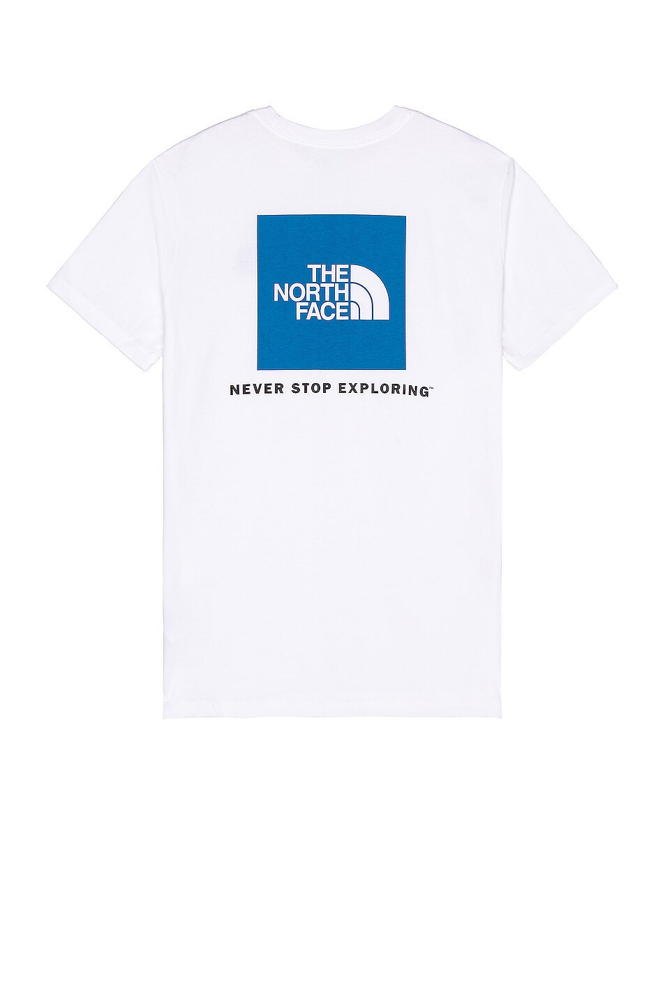 Image 1 of The North Face Box NSE Tee in White & Baniff Blue