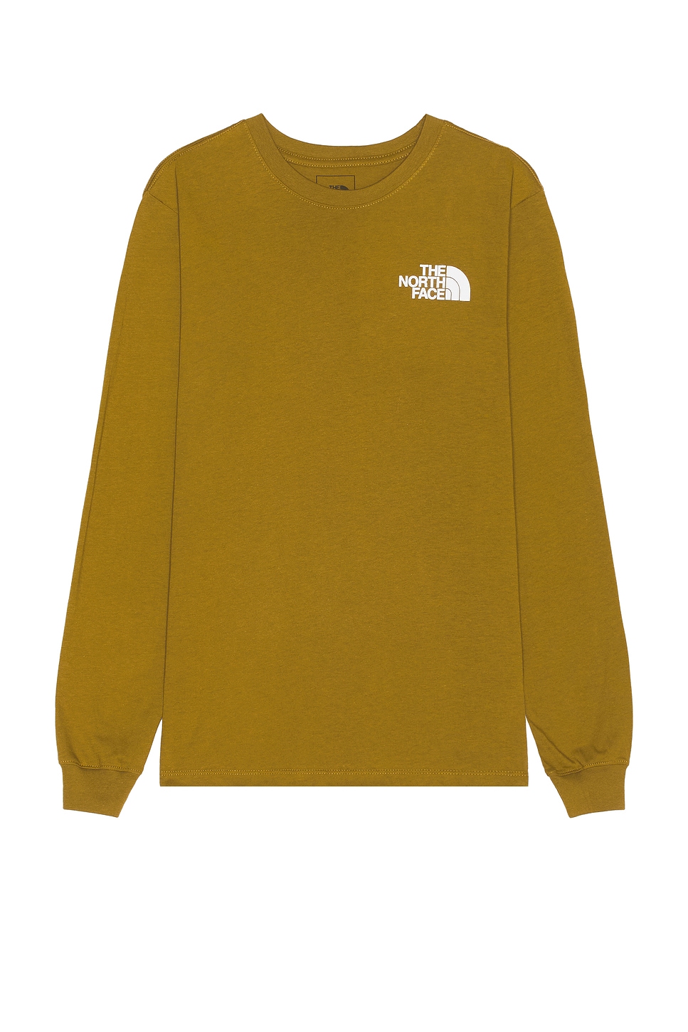 Shop The North Face Men's Longsleeve Box Nse Tee In Moss Green