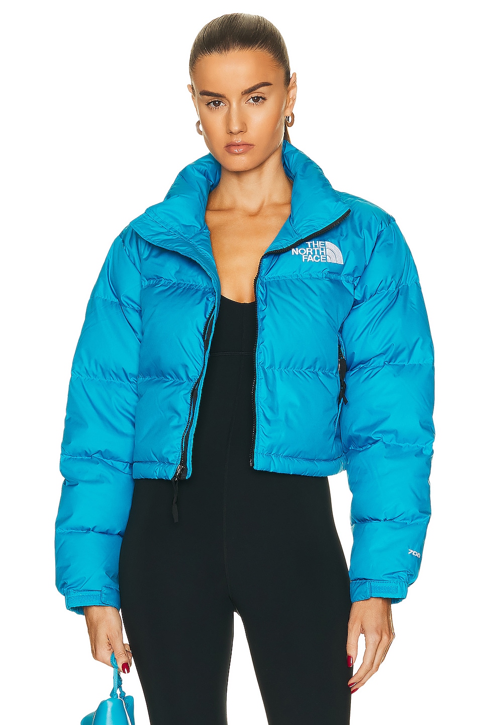 Image 1 of The North Face Nuptse Short Jacket in Acoustic Blue