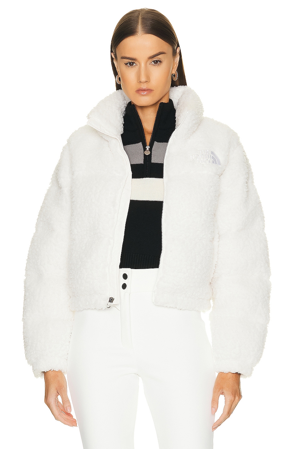 Image 1 of The North Face Sherpa Nuptse Jacket in Gardenia White