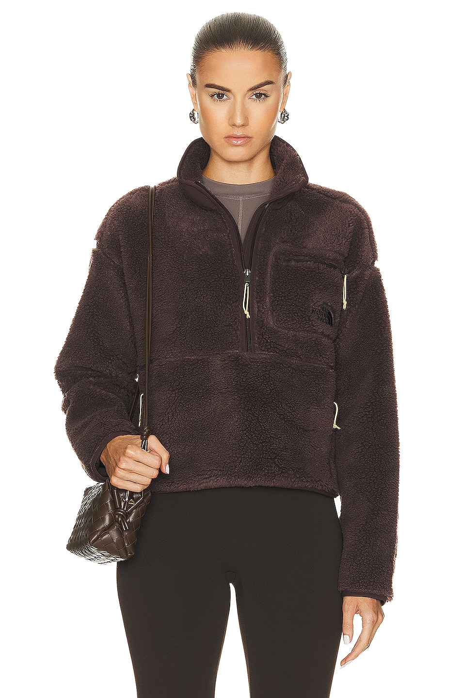 Image 1 of The North Face Extreme Pile Sherpa Fleece Pullover in Coal Brown